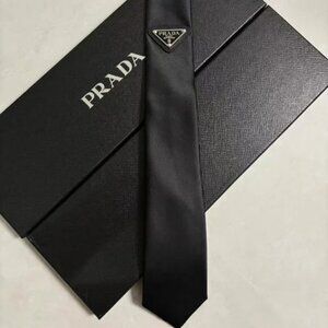 Prada Black Silk Tie